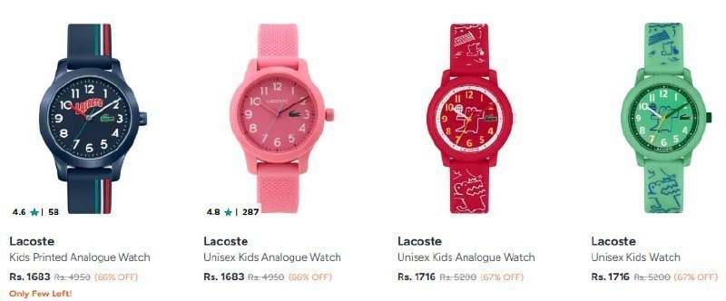 Myntra 72 On Lacoste Products