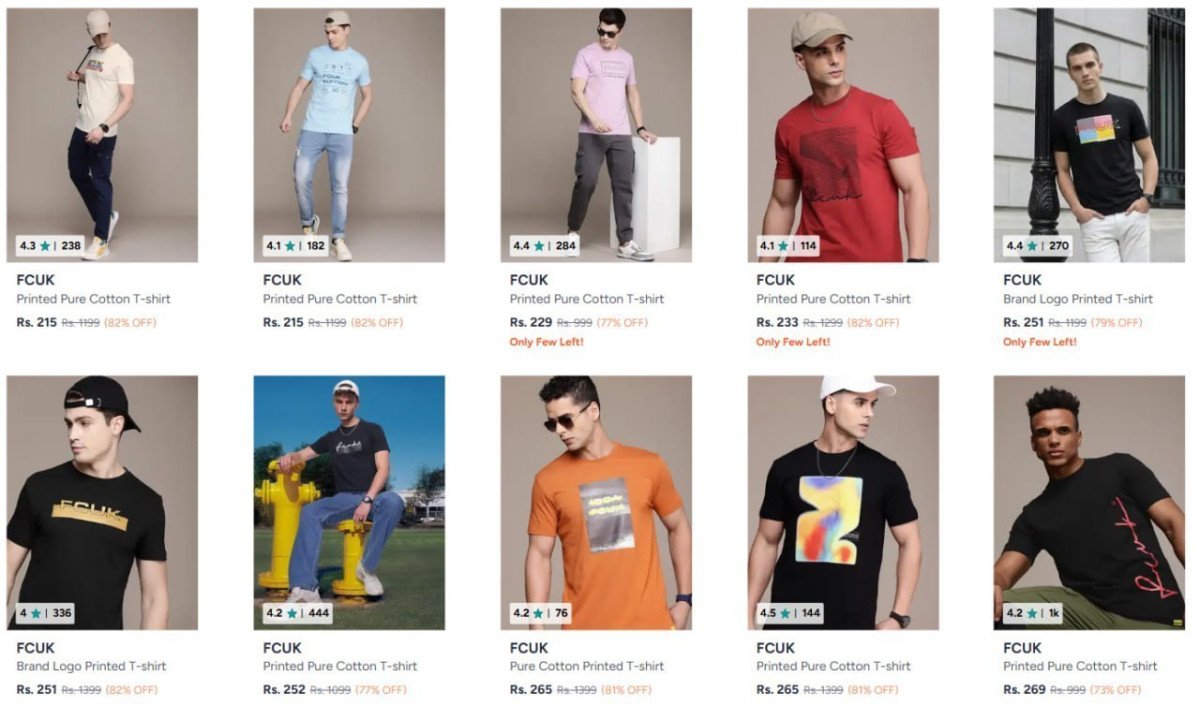 Myntra 85 On Fcuk Clothing