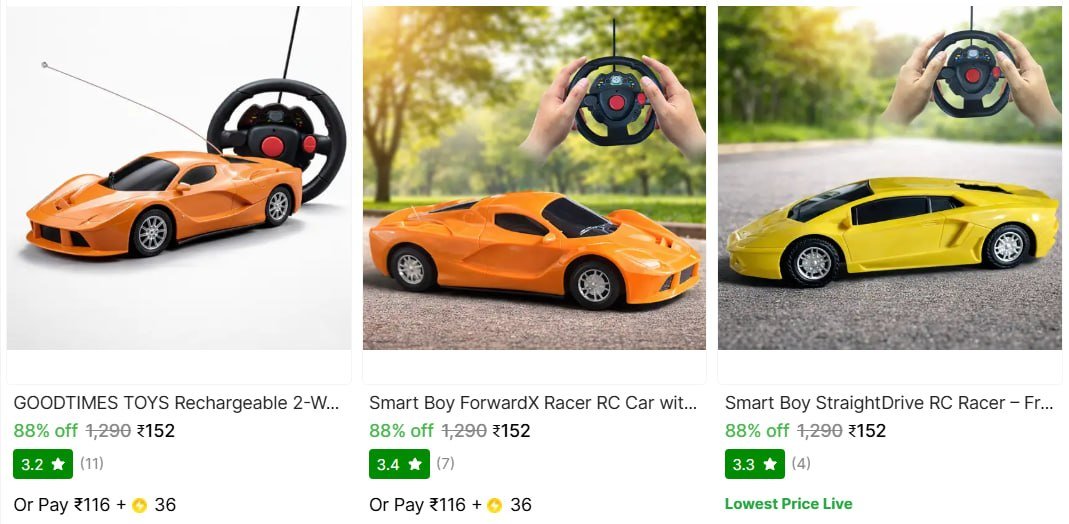 Remote Control Cars From 152