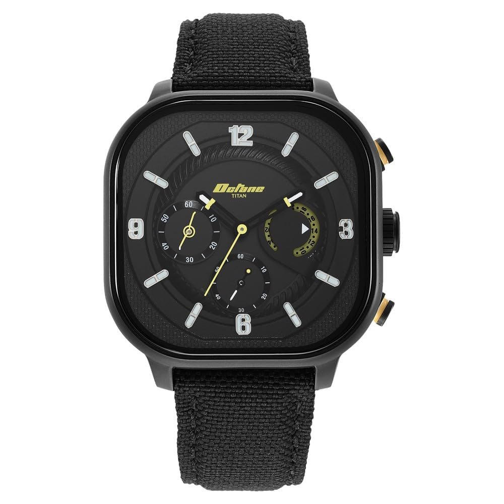 Grabtitan Octane Aerobatics Quartz Chronograph Black Dial Black Fabric Stra