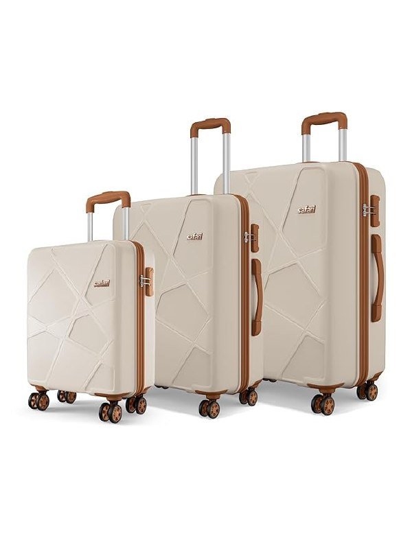 Safari Pentagon Pro 8 Wheels Set Of 3 (cabin Medium Large) Trolley Bag Hard
