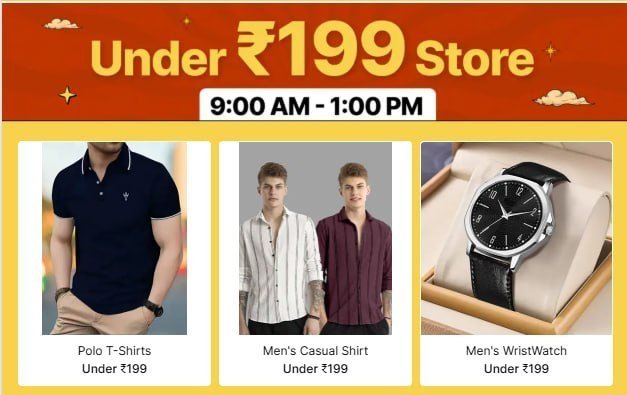 Under 199 Storepolo T-shirts Under 199 Men S Casual Shirt Under 199 Men S Wrist Watch Under 199