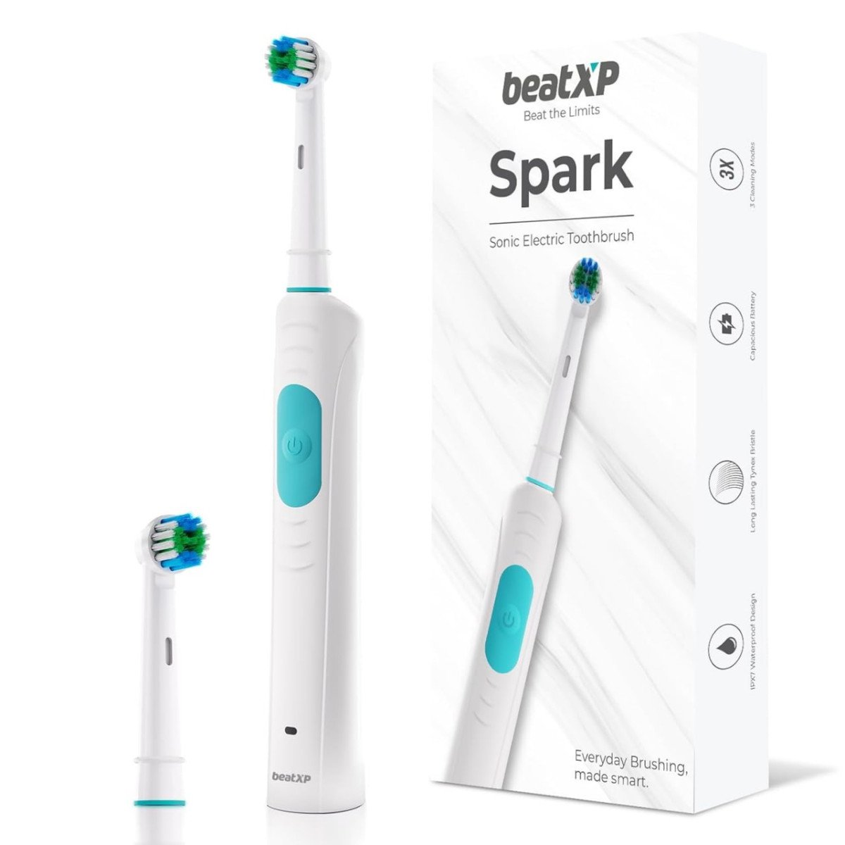 Lowest Beatxp Spark Sonic Electric Toothbrush For Adults With 2 Brush Heads Smart Cleaning Modes 399