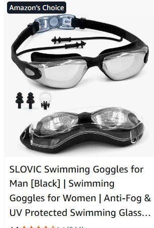 Amazon 55 On Slovic Uv Protected Anti-fog Swimming Kit Goggles Link