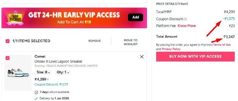 Flat 25 On Comet Shoes Apply Code Comet25