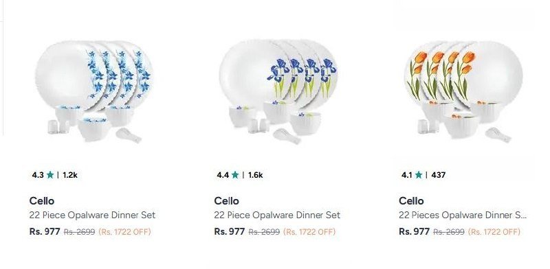 72 On Cello Dinner Sets