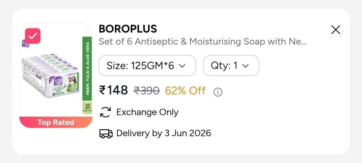 Boroplus Soap (125g 6) At 148