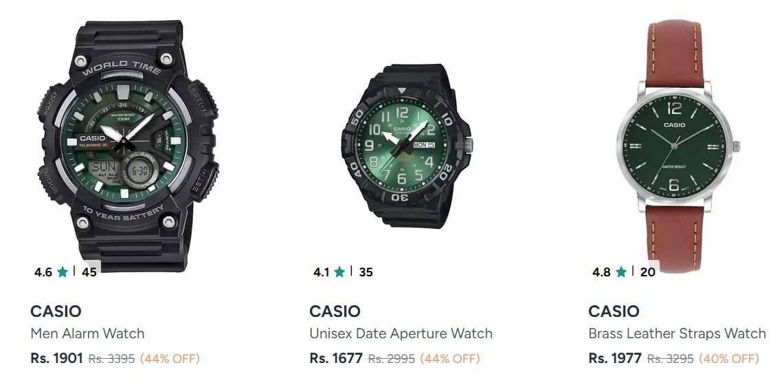 70 On Casio Watches Scroll Down For More Collection