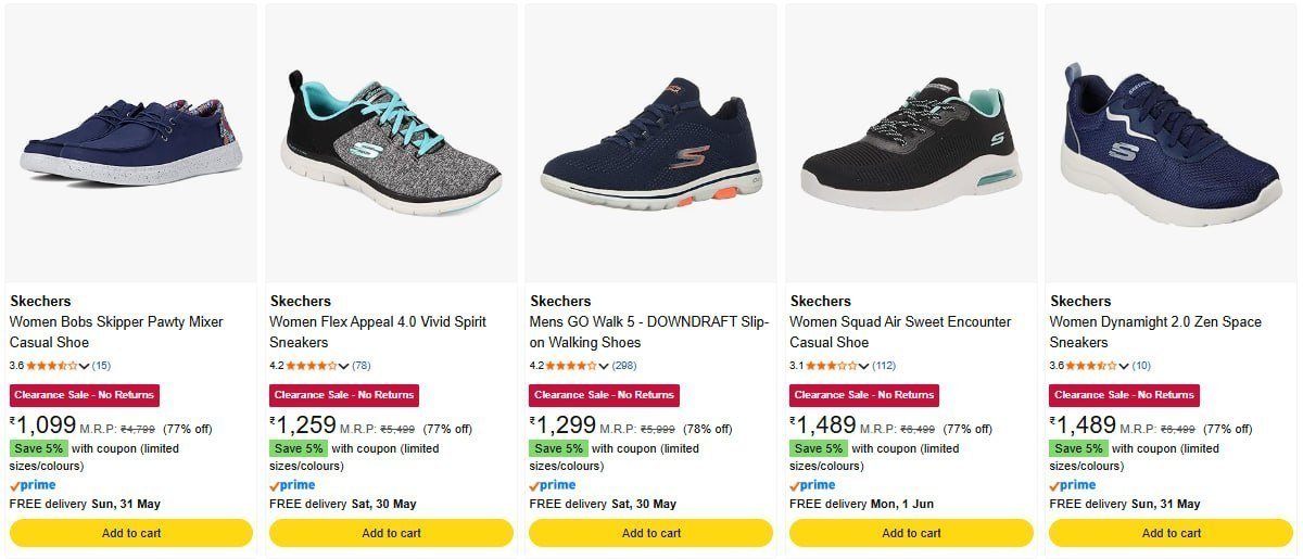 78 On Skechers Extra 15 Cashback Women Men Collect Both Offers