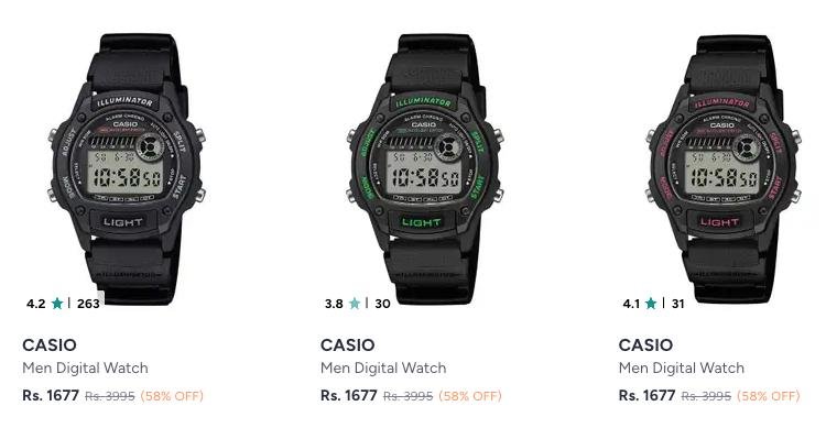 58 On Casio Watches