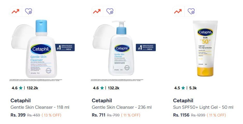 Myntra Cetaphil 10 Buy 2 Get 1