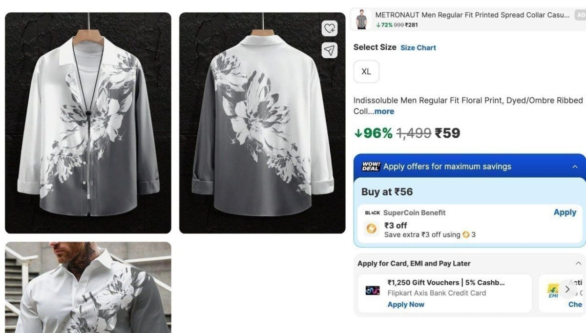 Men Fit Printed Shirt At 59