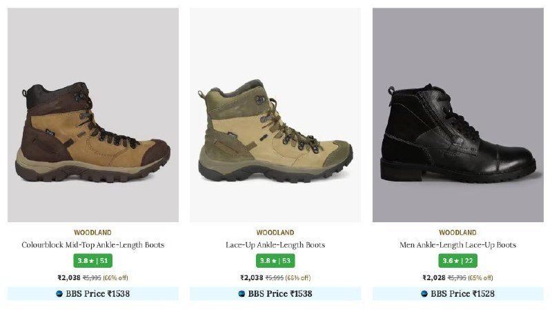 Ajio 74 Woodland Shoes