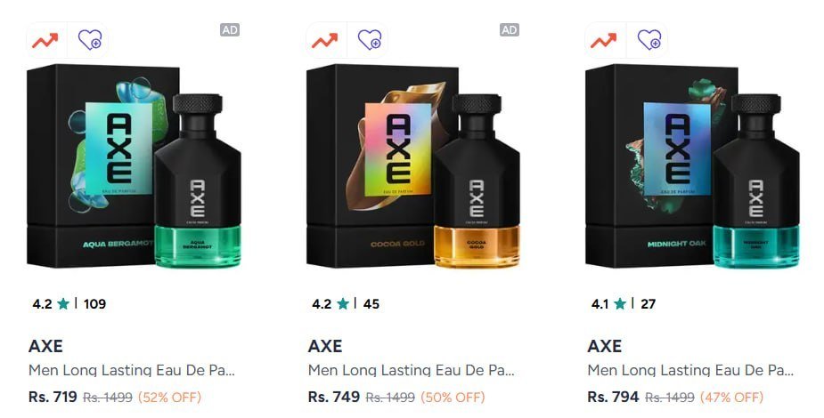 Myntra Up To 65-70 - Axe Up To 65-70 - Rexona