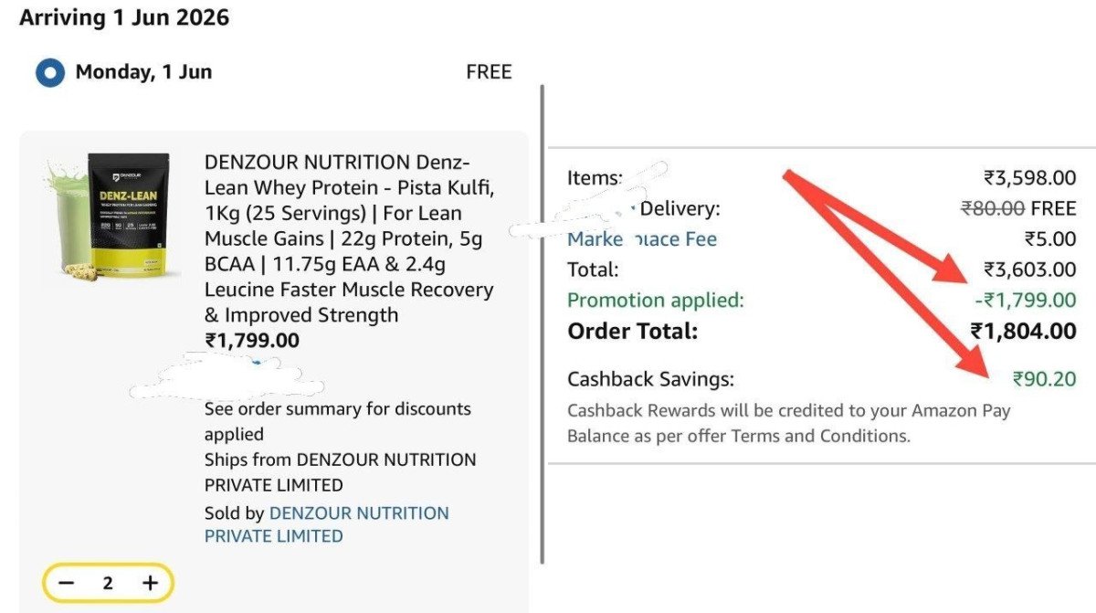 Loot Buy 1 Get 1 Extra 5 Cashback Whey Protein Pista Kulfi 2 Kg 1709 1) Col