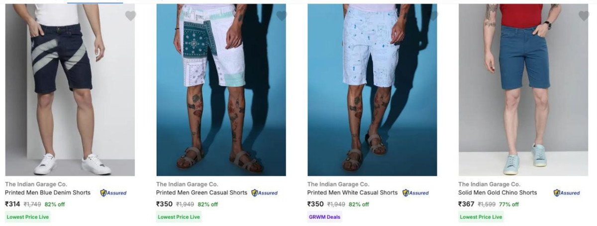 Flipkart 70 On The Indian Garage Co Men S Shorts