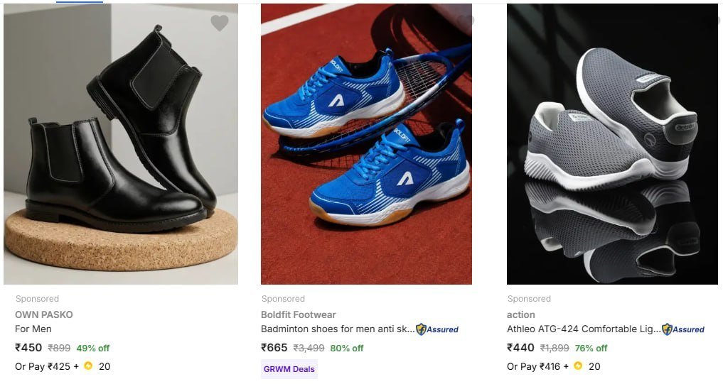 Flipkart Campus Asian Shoes Min 70 Mens Sneakers Under 499 Sports Shoes Min 55 Women Heels Flats Min 70 Watches Min 50 Fossil Watches