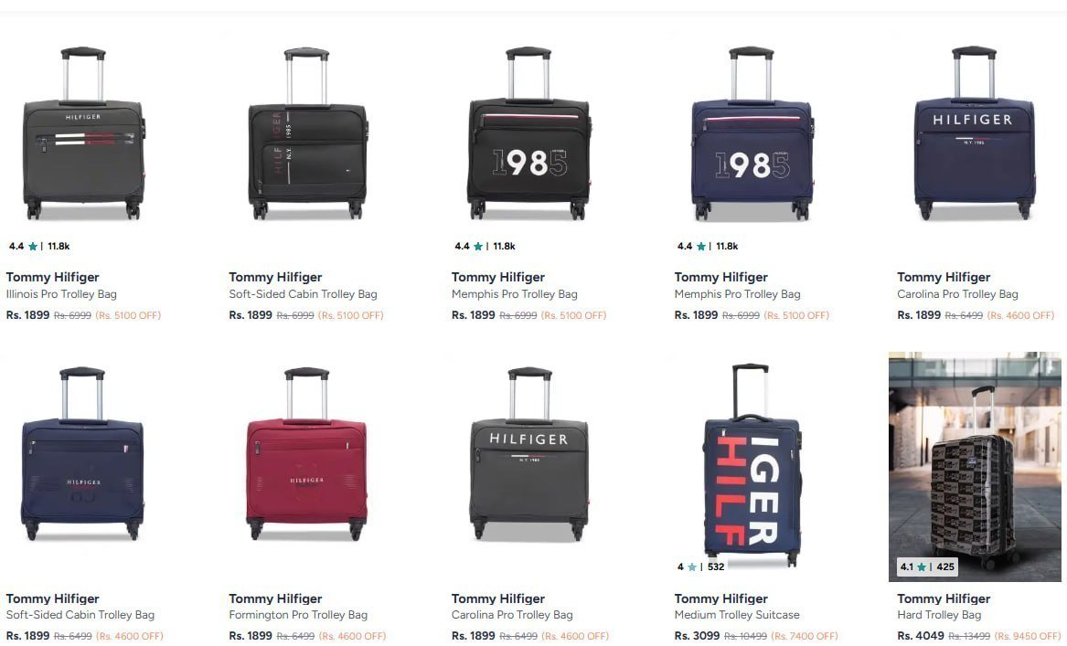 Myntra Flat 70 On Tommy Hilfiger Luggage