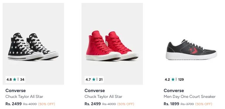 Myntra Loot 80 On Converse Shoesmen S Shoes Clothing Women Shoes Clothing