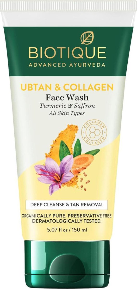 Biotique Ubtan Collagen Face Wash For Tan Removal Enhancing Skin Complexion -150ml 187