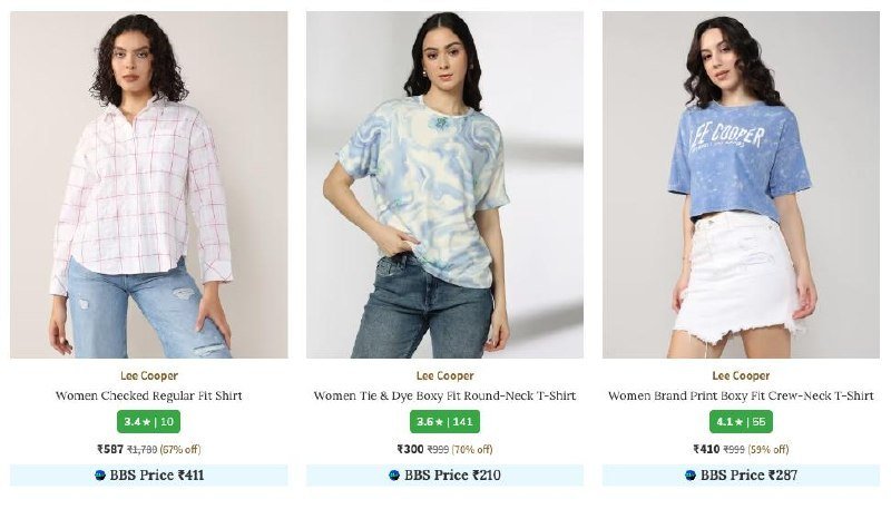 70 On Women S Clothing T-shirts Dresses Kurta Sets Sweatshirts Jeans Shoes