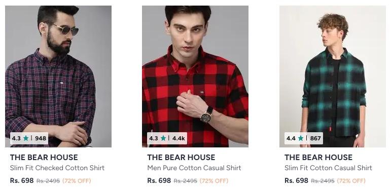 72 On The Bear House Mens Clothing Shirts T-shirts Trousers Jeans Sweatshirts