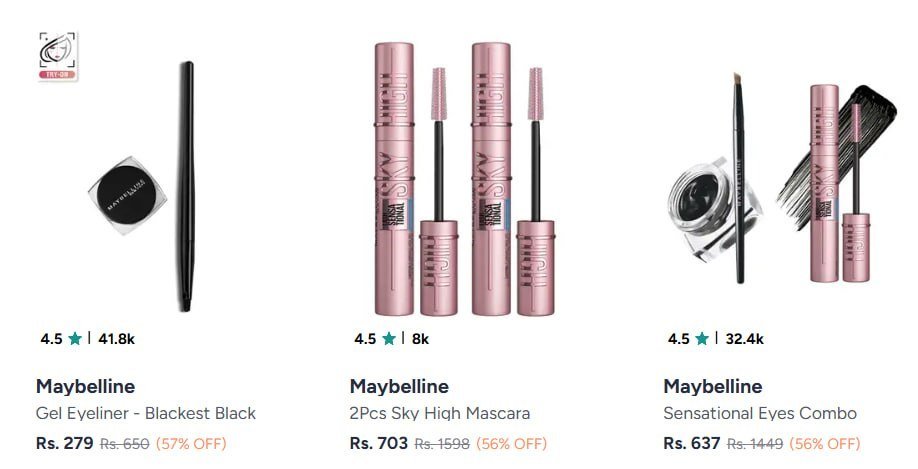 Myntra Exclusive Beauty Steal Min 50 60 Maybelline Min 50 Offgarnier Facewash Min 50 Offl Oral Shampoo 50 60