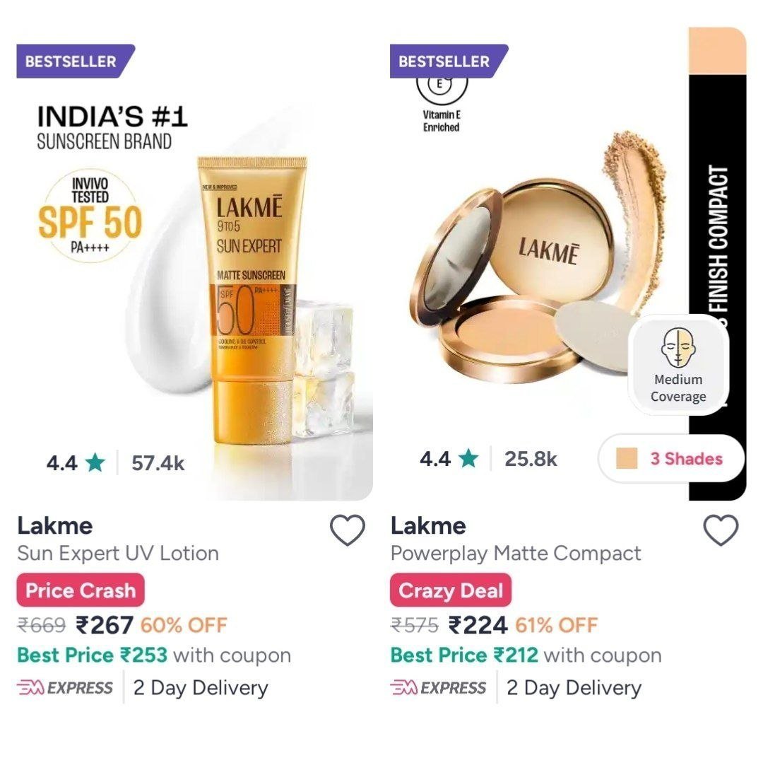 Myntra 80 On Beauty Items Lakm Pond S Boroplus Livon Vaseline Master Link