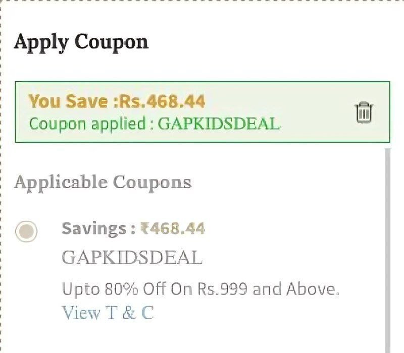Ajio Loot 80 On Gap Kids Clothing Use Code - Gapki