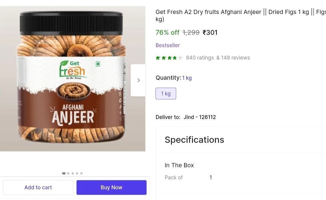 Afghani Anjeer 1kg 301