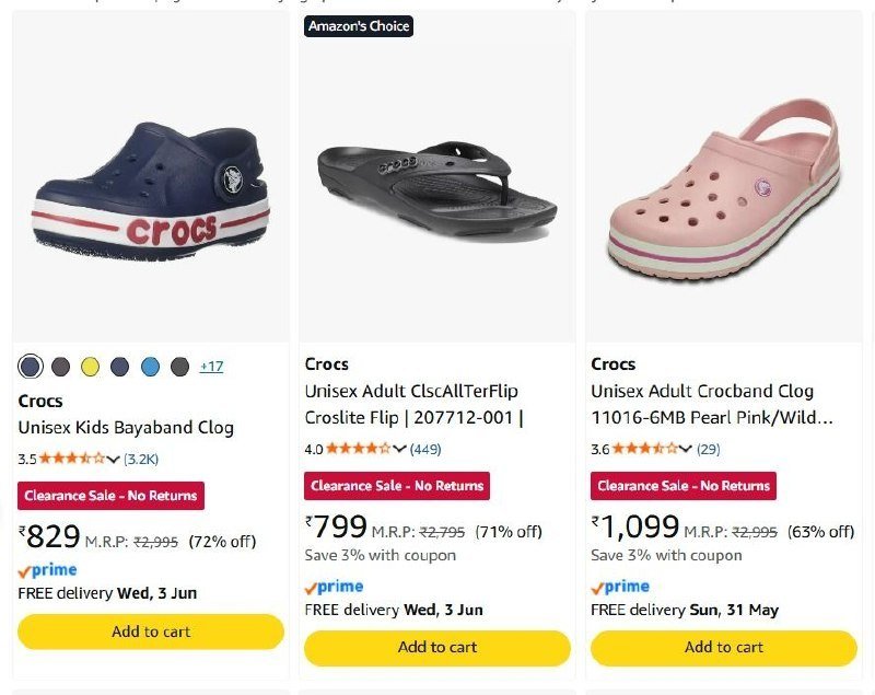 72 On Crocs Footwear