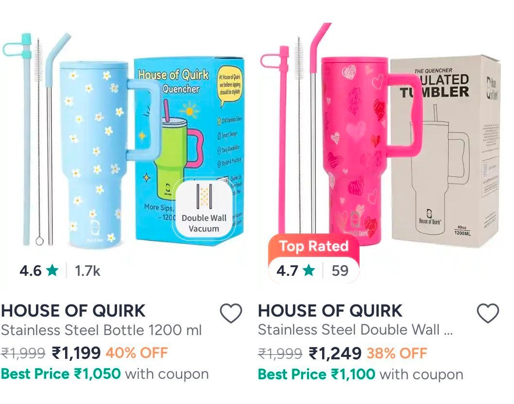 Myntra Home Lifestyle Deals House Of Quirk Stanley Cups Under 1399 Women Ba