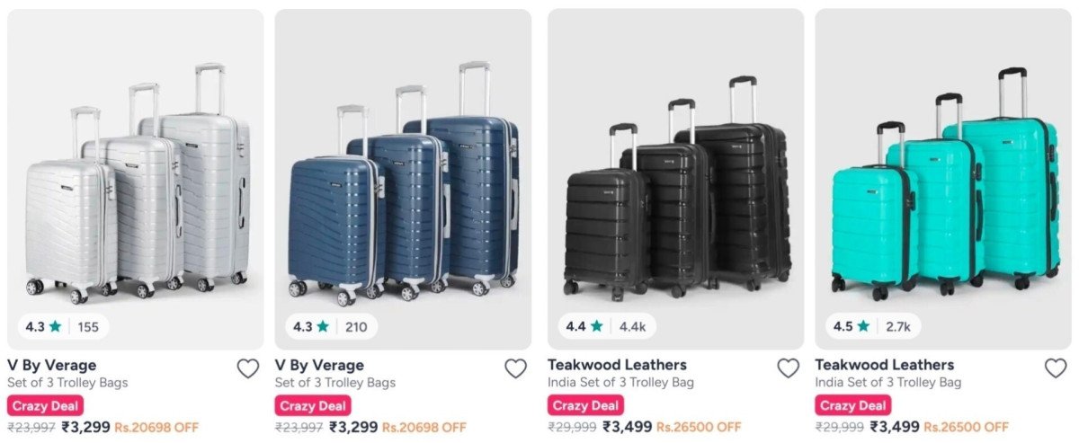 Set Of 3 Suitcase From 3299scroll Down