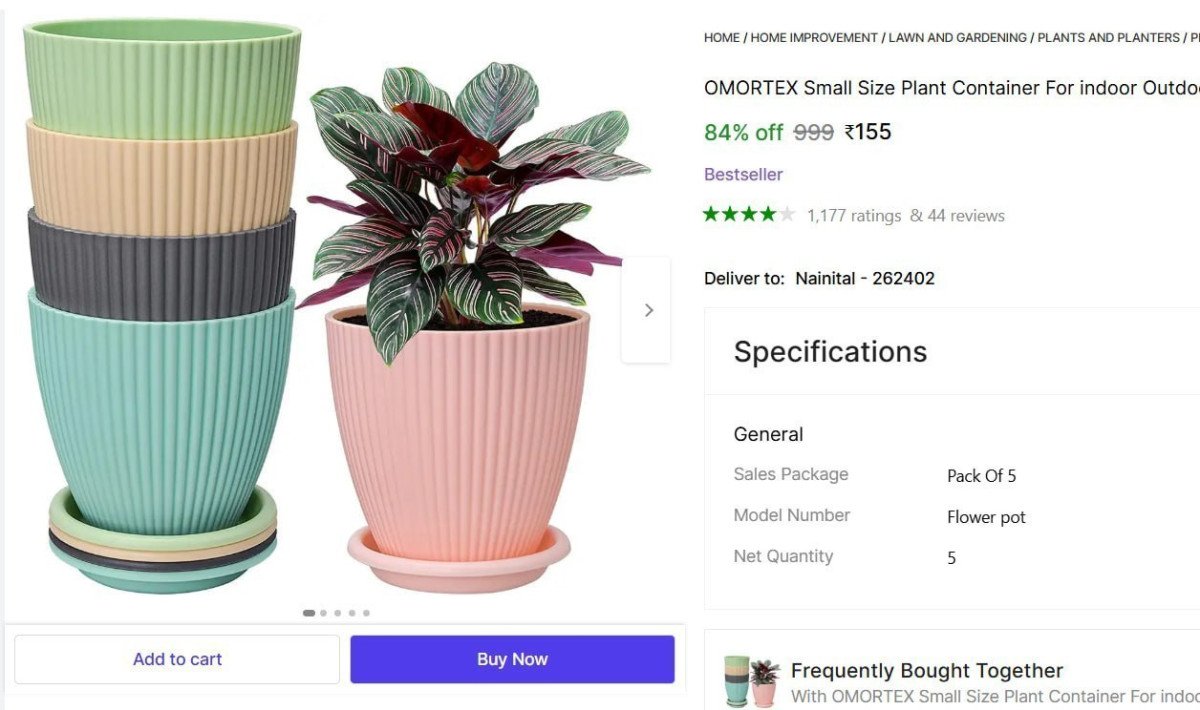 Plant Container Set (pack Of 5) 155