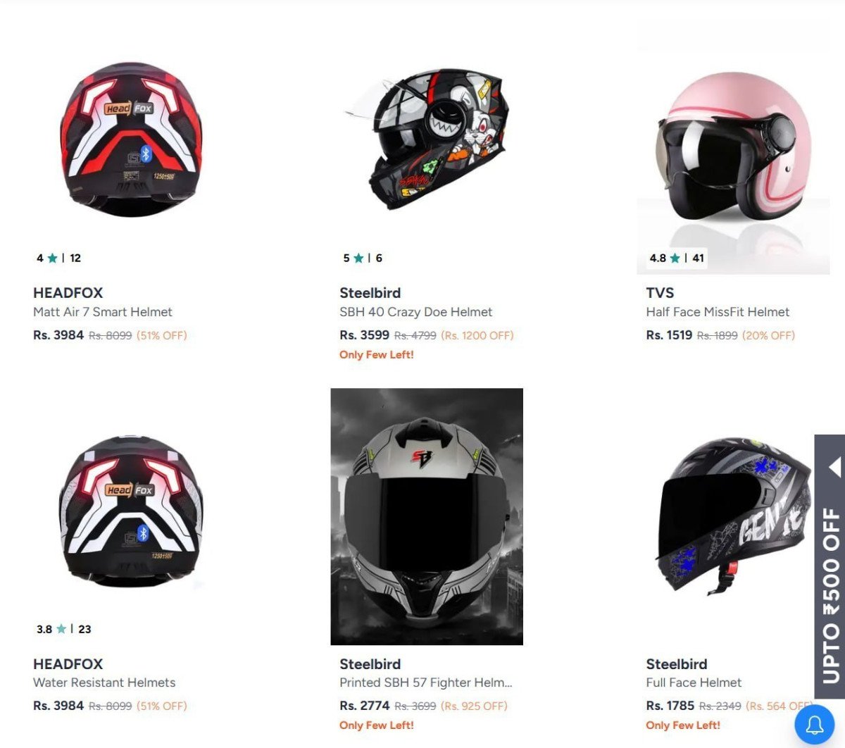 Loooootbranded Helmets 51 30 Coupon Starting From Rs 1274 Myntraapply Coupo
