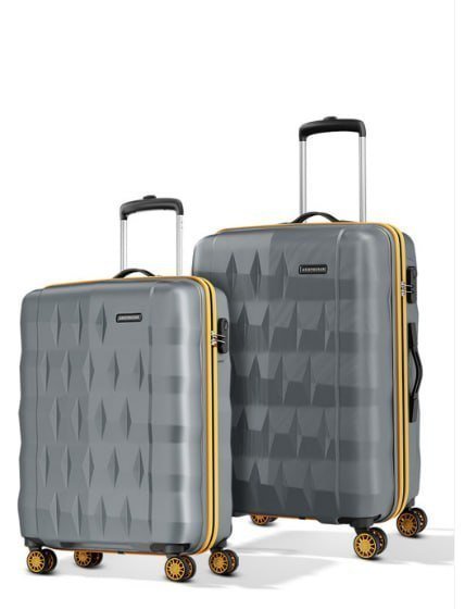Looooot Aristocrat Comet Grey Set Of 2 Small Medium Hard 56 66cm Trolley Ba