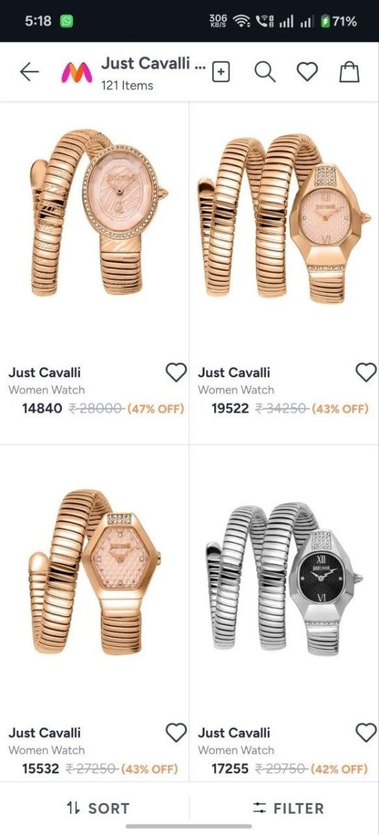 Just Cavalli Women Watch 40-50 Offsort By Discount