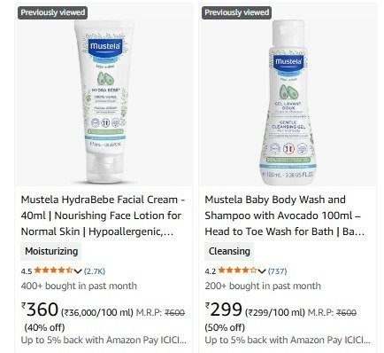 Grab 50 On Mustela Baby Skin Care Product Hydra Baby Face Lotion 360 Body Wash Shampoo (head To Toe) 299