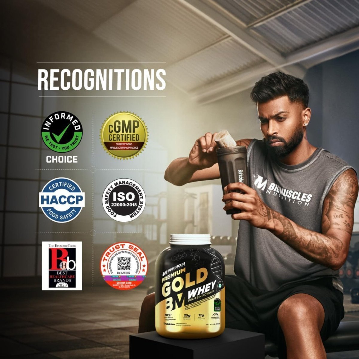 Bigmuscles Nutrition Premium Gold Whey Protein 1 K