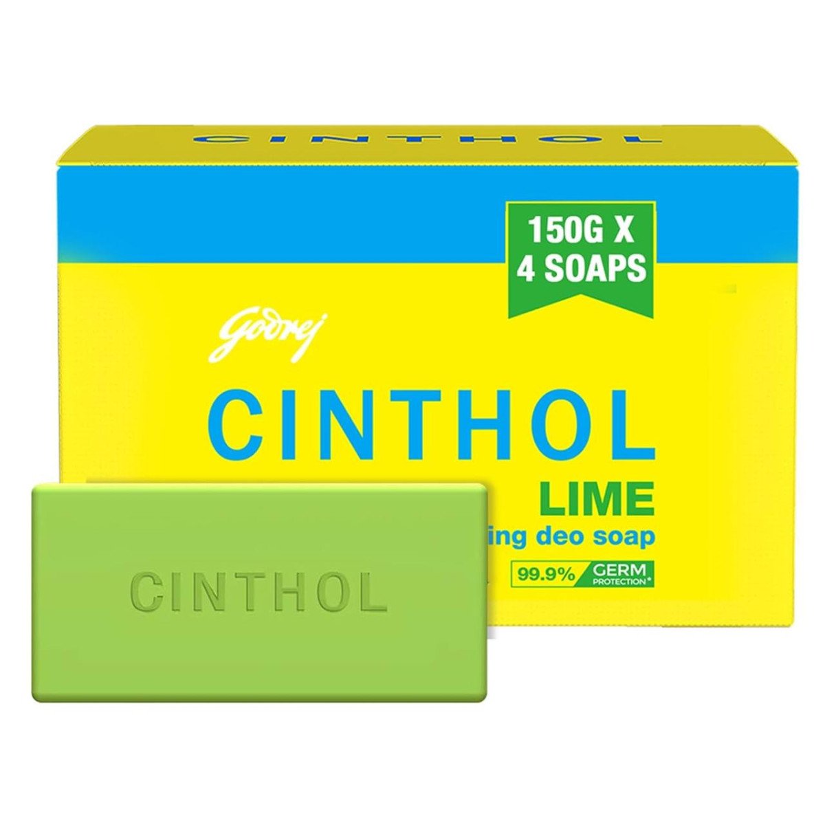 Cinthol Lime Soap 150g (pack Of4) - 99 9 Germ Protection 151
