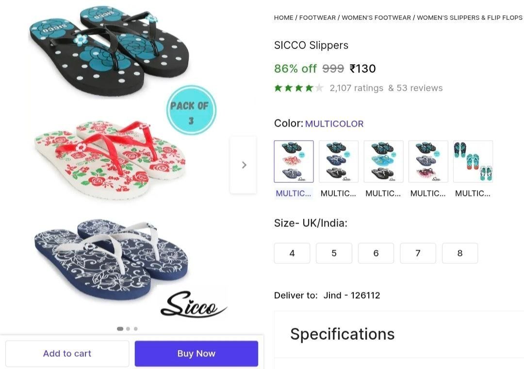 Pack Of 3 Slippers 130