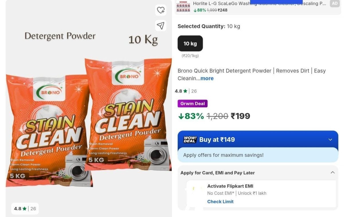 Loottt Fasttt Detergent Powder 10kgonly 199 S
