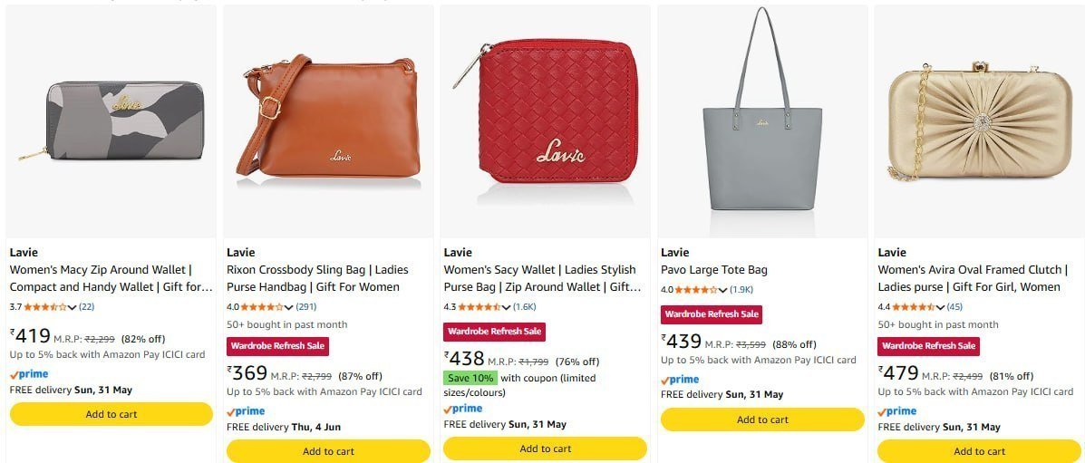 88 On Lavie Handbags