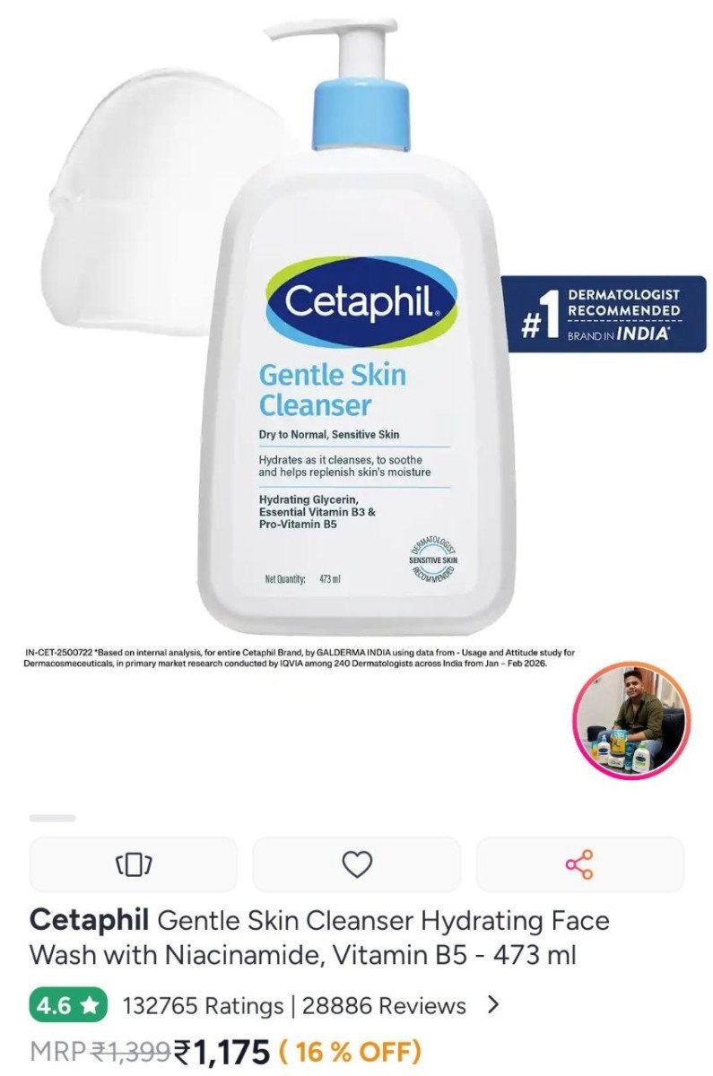 Myntra Last Few Hours Left Hurry The Big Cetaphil Sale B2g1 Extra 10 With Dermaglow10 Coupon