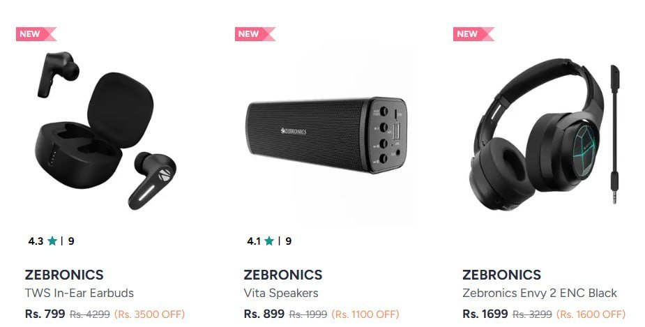 Myntra Zebronics Powerbanks Speakers At Lowest Eve
