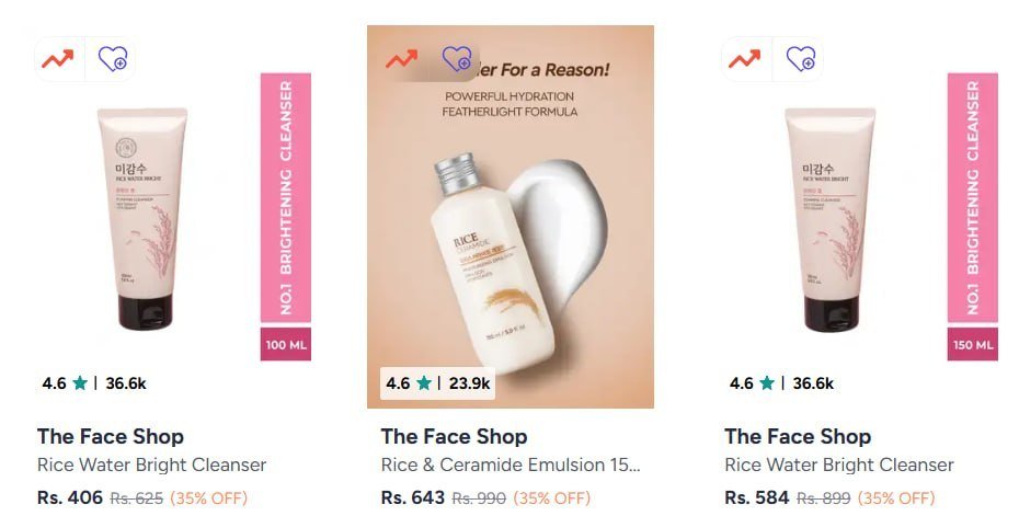 Myntra The Face Shop - Flat 35 Mcaffeine Flat