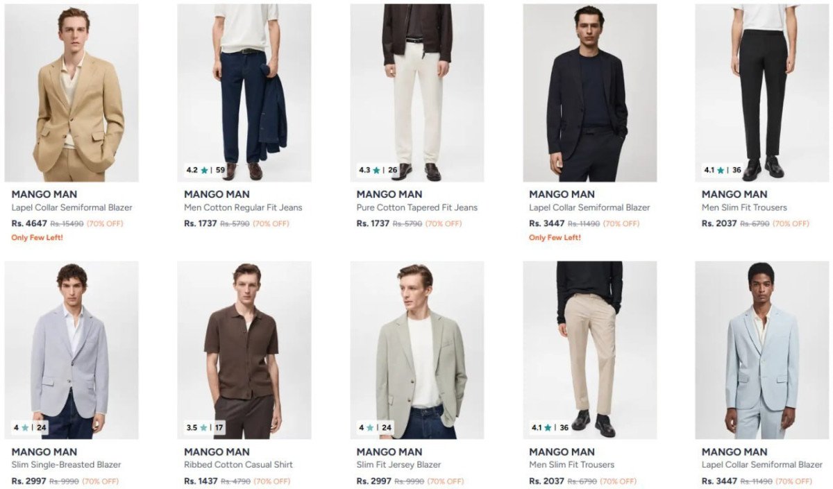 Myntra Loot 70 On Mango Clothing (premium Brand) W