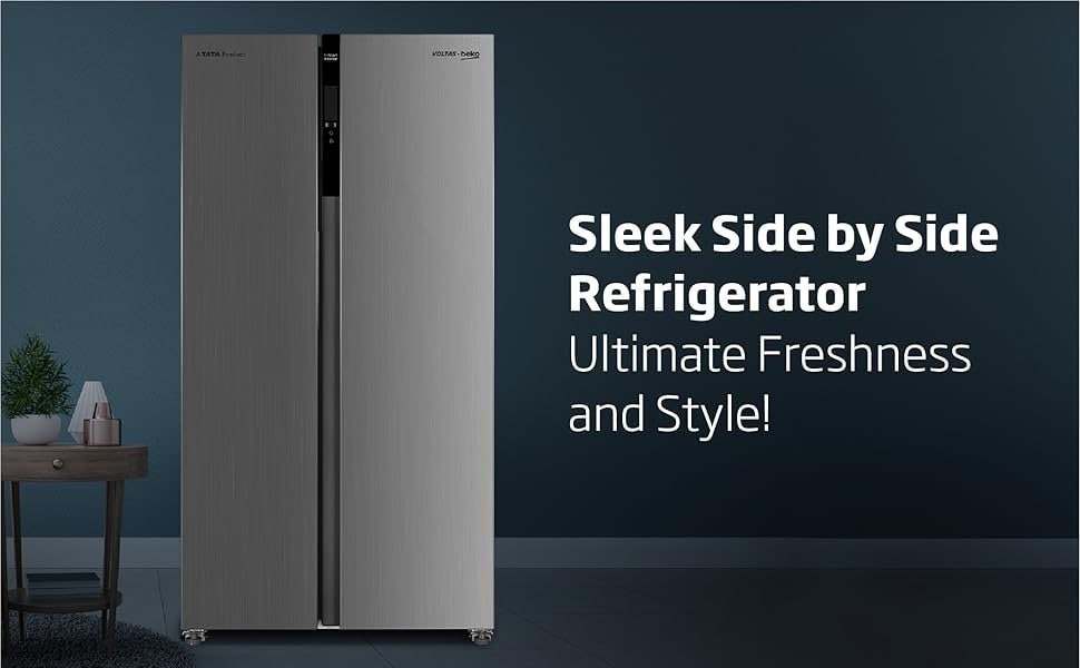 Voltas Beko 472 L Side By Side Frost Refrigerator 33120pay Using 9m No Cost