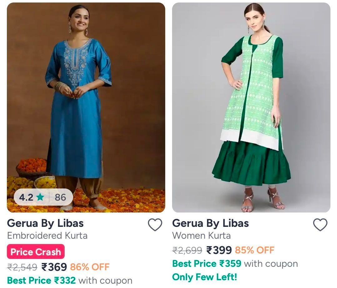 Myntra Libas Women S Clothing - Up To 80 Kurta Up 