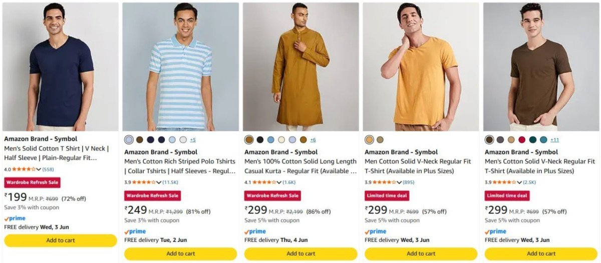90 On Amazon Brand Clothing Men Women Kid Sug